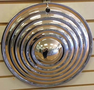 New 14  RIPPLE Style STARBURST Chrome CUSTOM Hot Rat Rod Hubcap Wheelcover • $38