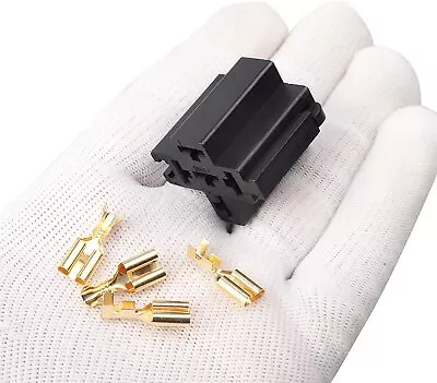 2-10 Pack 30A/40A Relay Connector 5-Pin Socket 6.3mm Terminals Mounting Holder • $11.91