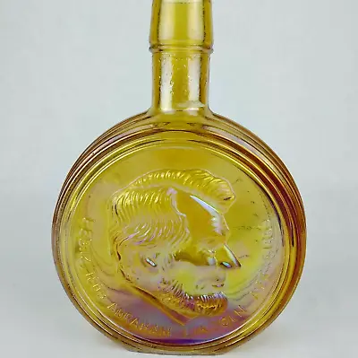 Wheaton NJ 1st Ed Abraham Lincoln Carnival Glass Bottle President Gettysburg VTG • $12.69