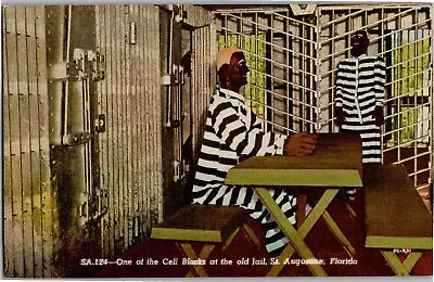 Cell Block Jail St Augustine Florida Prisoners FL C1961 Vintage Postcard O11 • $4.99