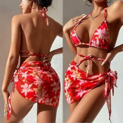 Women Push-up Bra Bikini Set Swimsuit Swimwear Beach Floral Bikini • $27.30