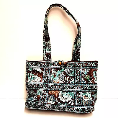 VERA BRADLEY Java Blue Little Toggle Tote Bag Purse • $13.59