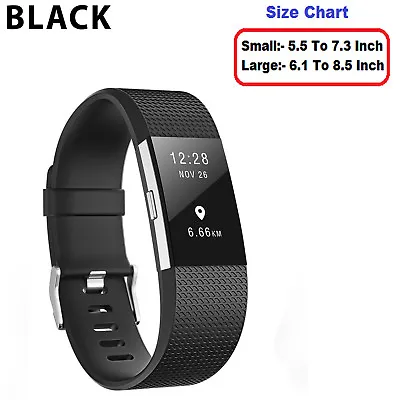 Silicone Watch Wrist Sports Strap For Fitbit Charge 2 Band Wristband Replacement • $8.49