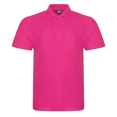Mens Polo Shirt Short Sleeve Plain Casual Work Wear Uniform Workwear Top Tee RTX • £8.69