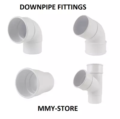 Downpipe Fittings Round White 68mm White Rainwater Down Pipe • £7.99