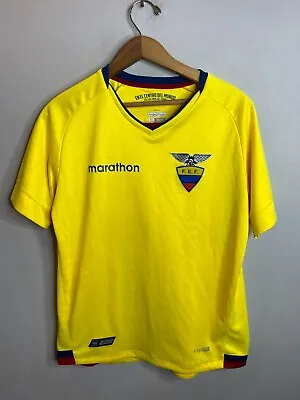 Vintage Ecuador National Team FEF Marathon Yellow Jersey Mens S B90 • $17.49