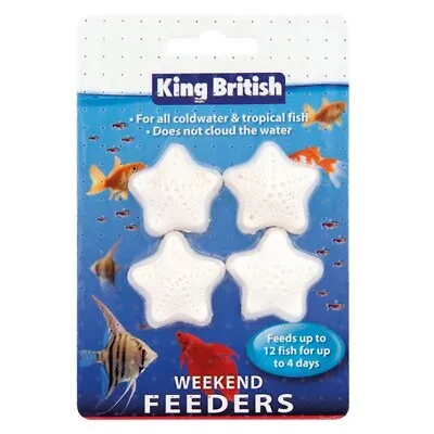 King British Weekend Holiday Fish Food - Tropical Goldfish Calcium Blocks Feeder • £5.35