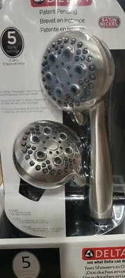 $24 • Buy Delta 75540DSN 5-Spray Fixed & Handheld Shower Head Satin Nickel 