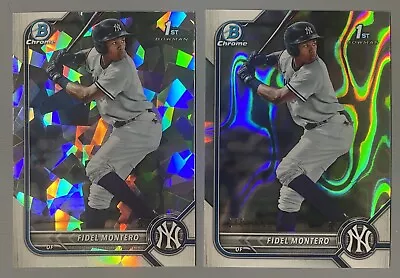 2- 2022 Bowman Chrome Fidel Montero: Lava Refractor 145/399 Atomic #BCP-74 • $4.50