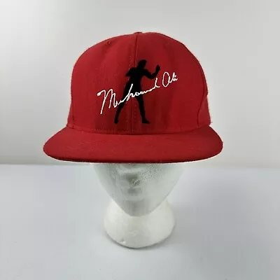 Vintage Muhammad Ali Boxing Red Snapback Hat Cap Made In USA 90s • $59.99