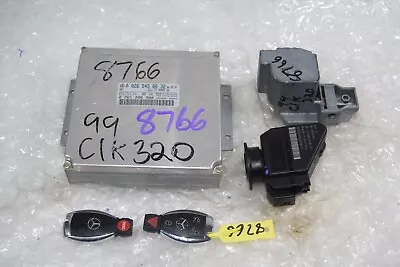 99 Mercedes CLK320 W208 ECU ECM ENGINE COMPUTER IGNITION KEYS EIS ESL 0265456632 • $299.99