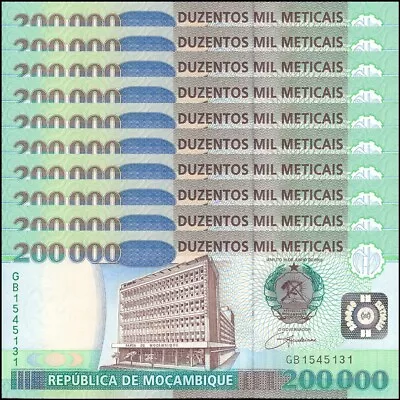 Mozambique 10  X  200000 2003 P-140 UNC 10 Pcs • $2