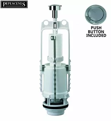 B&Q Madrid Replacement Single Flush Valve And Button Toilet Cistern Flush Syphon • £24.99