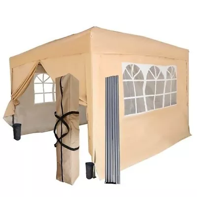 3X3m Pop Up Gazebo Canopy Outdoor Garden Wedding BBQ Party Camping Shelter Unit • £134.99