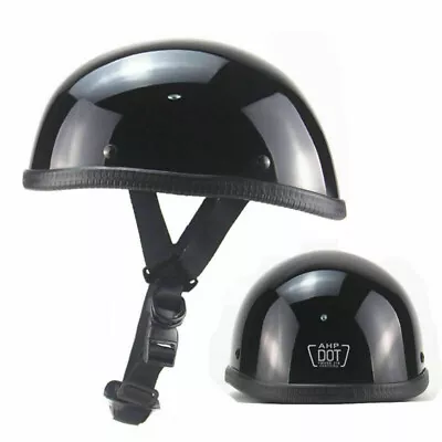 Fashion German Style Shorty Helmet - DOT Approved - Adult Motorcycle Half Helmet • $29.99