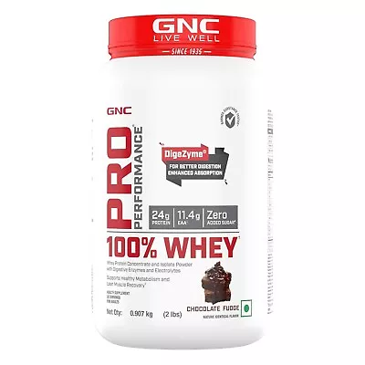 GNC Pro Performance 100% Whey Protein Powder 24g Protein 5.5g BCAA 2 Lbs (907g) • $72.42
