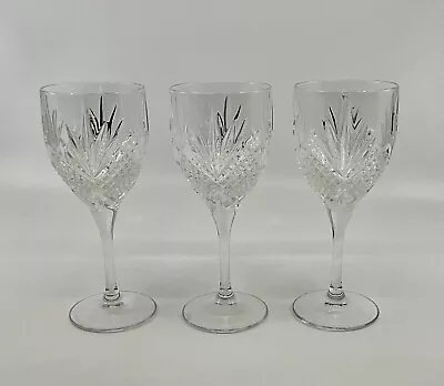Set Of 3 Quality Lead Crystal Wine Glasses Sh59 • £12.99