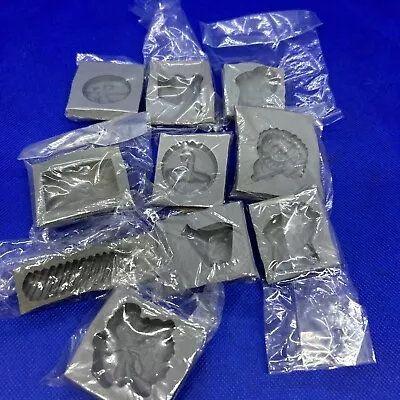 $9.99 • Buy Mixed Lot Of 10 Candy Mint Rubber Molds Can,Bell,Chicken,Flower,Plane +More K