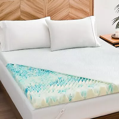 Memory Foam Mattress Topper Full 7-Zone Bed Air Cover 3  Cooling Gel Pad • $79