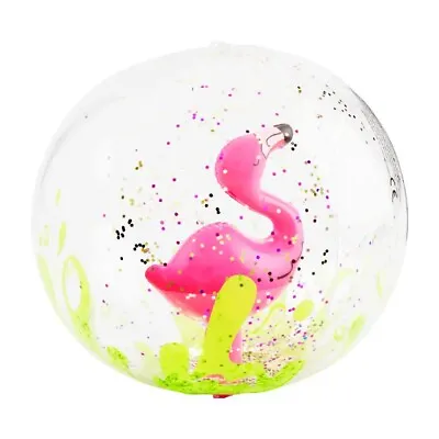 Mudpie Flamingo Glitter Beach Ball NEW Summer Party Pool • $12.97