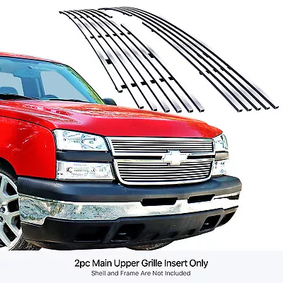 Fits 2006 Chevy Silverado 1500/05-06 2500HD/3500 Main Upper Chrome Billet Grille • $55.99