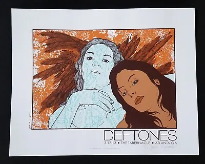 $155 • Buy Deftones Atlanta 2013 Concert Poster By Jermaine Rogers & Eyesore Show Edition
