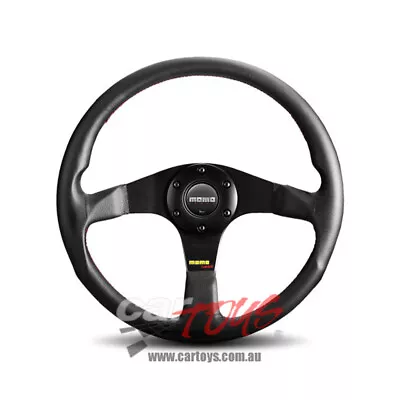 MOMO Tuner Black Leather Steering Wheel 320mm 11110332211R 100% Genuine MOMO • $217.71