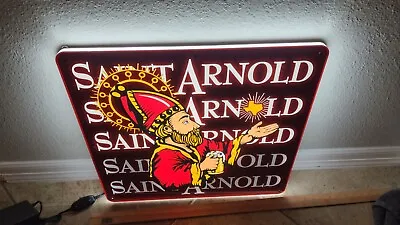 Animated Saint St Arnold Houston Motion Moving Light Up LED Sign Game Bar Sign • $499