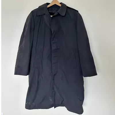 Vintage US Military Issue Black All-Weather Trench Coat • $35