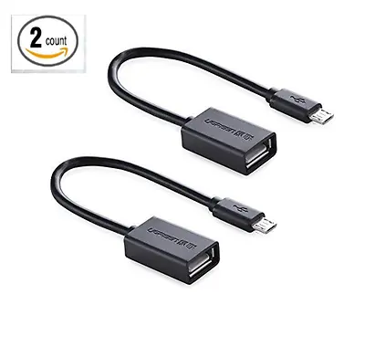 Micro USB To USB  2.0 OTG Cable 2 Pack Adapter Micro USB Male To USB Female • $15.08