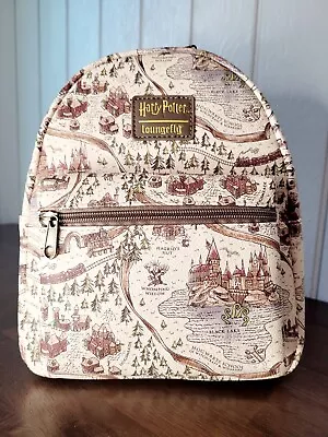 LOUNGEFLY Harry Potter School Grounds Map Backpack Bag • $99.99