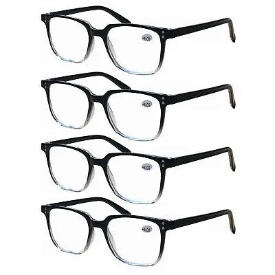 $13.95 • Buy 4 PK Unisex Blue Light Blocking Reading Glasses Computer Readers For Men Women