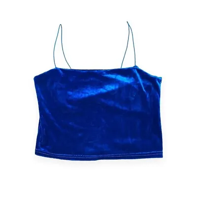 Velvet Electric Blue Crop Top Size Small • $6