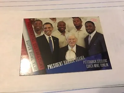 2015 Topps Presidential Celebration Barack Obama #PC-4; Steelers Mike Tomlin NM • $55