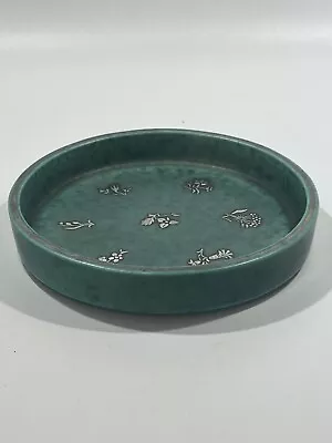 Vintage Wilhelm Kage Gustavsberg Argenta  Pottery Plate Sweden # 1003 1930 • $185.95