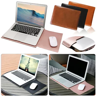 Sleeve Leather Laptop Bag Case Cover For Apple Macbook Pro Air 11  13  14  15  • £13.49