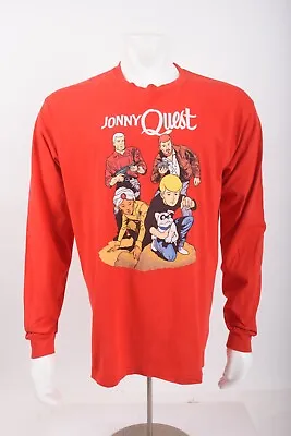 $24.99 • Buy Jonny Quest Mens T-Shirt Shirt Red Graphic Print Long Sleeve L Large By Gildan