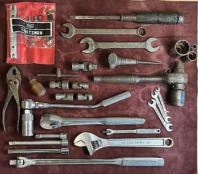 11 LBS 28PC. OLD TOOL LOT. Rusty Antique USED VARIETY. CRAFTSMAN PLOMB USA. • $3.25