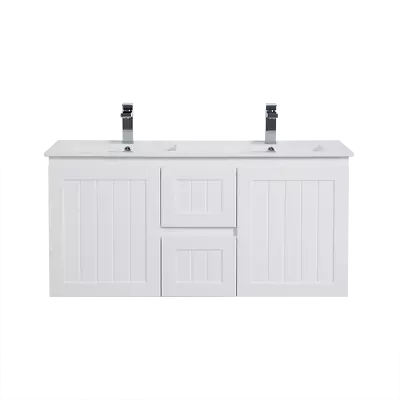 600-1500*450*560mm Acacia Matt White Wall Hung Standard Vanity • $569