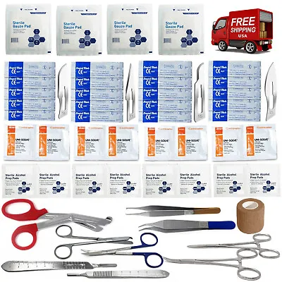 $32.99 • Buy Surgical Suture Trauma Kit | First Aid Supplies Medical | High Quality Free Ship