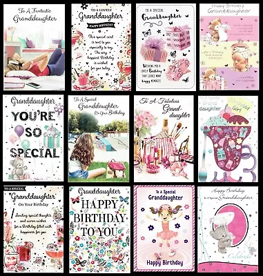 Special GRANDDAUGHTER BIRTHDAY CARD  Choice Of Quality ADULT Or CHILD Designs • £1.20