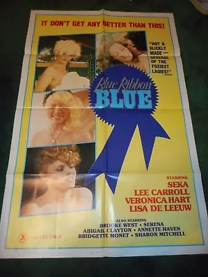 Blue Ribbon Blue - Original Folded Poster - 1985 - Seka/veronica Hart • $50