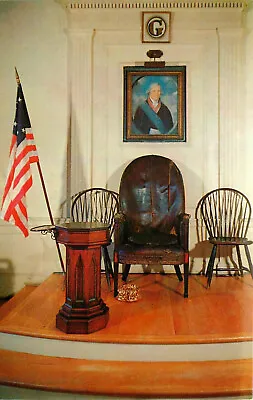 Postcard Interior Masonic National Memorial Washington's Chair Unused  • $7.92
