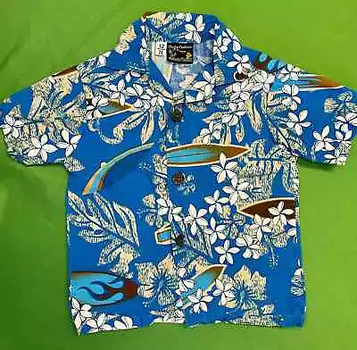 Made In Hawaii Button Up Vintage Hawaiian Aloha Shirt Infant 12 Months • £12.74