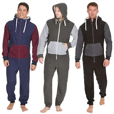 Mens Pyjamas Onezee Set Loungewear Nightwear All In One Pajamas Fleece Boys • £12.99