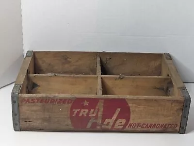 Vintage Tru-Ade Wooden Beverage Soda Crate • $45