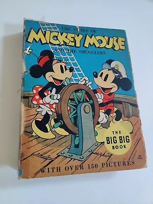 1935 THE STORY OF MICKEY MOUSE & THE SMUGGLERS Disney Big Big Book Vintage Rare • $83.60