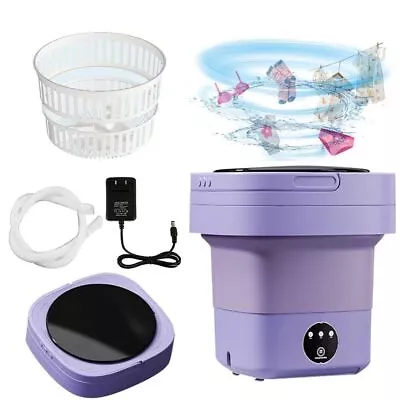 8L Portable Washing Machine Mini Washer Foldable Washer Small Spin Dryer Travel • $22.99