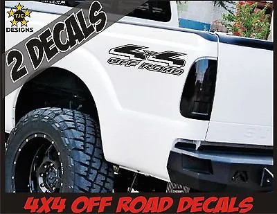 4x4 Truck Bed Decals MATTE BLACK Set For Ford F-150 Super Duty F-250 Ranger • $13.50