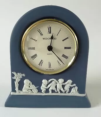 Wedgwood Portland Blue Jasperware Mantel Clock - Needs Attention • $99.64